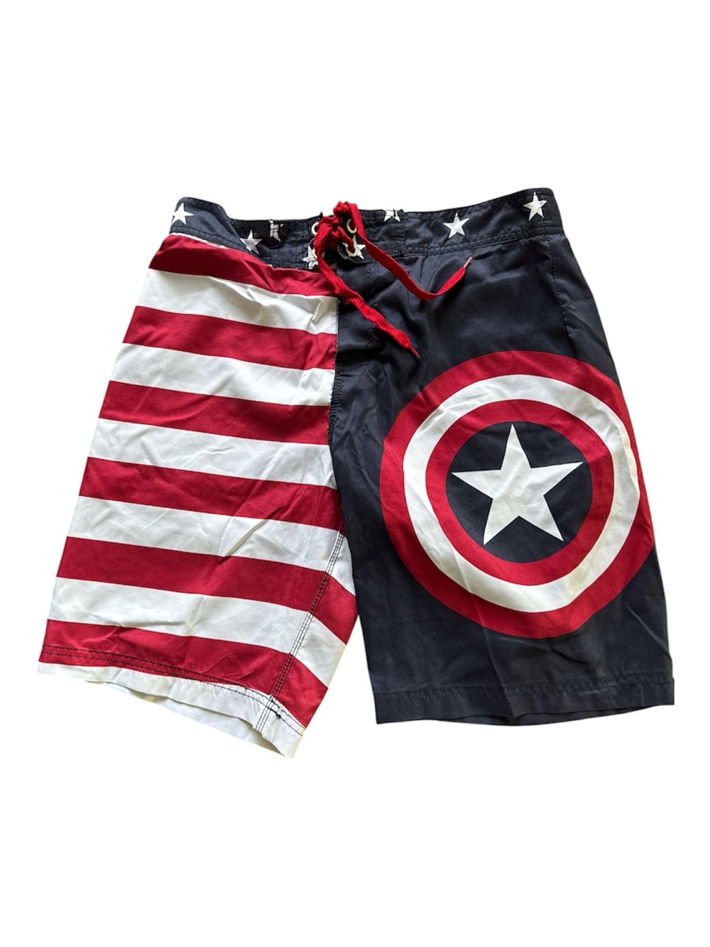 Marvel Red and White Mesh-Lined Athletic Shorts